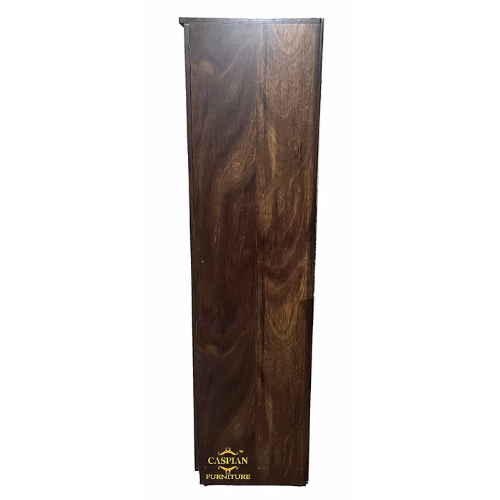 4 Door Wardrobe in Brown JungleWood Finish for Bedroom | 4 Door Cupboard with 2 Drawers, 6 Shelves and Ample Hanging Space for Clothes
