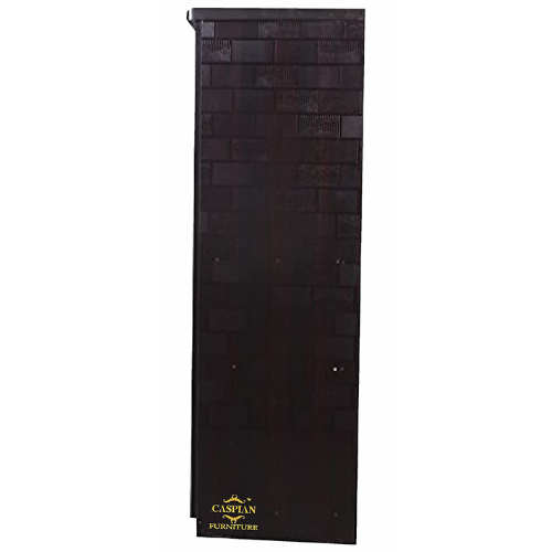 4 Door Wardrobe in Brick Texture for Bedroom | Engineered Wood Cupboard for Clothes and Accessories