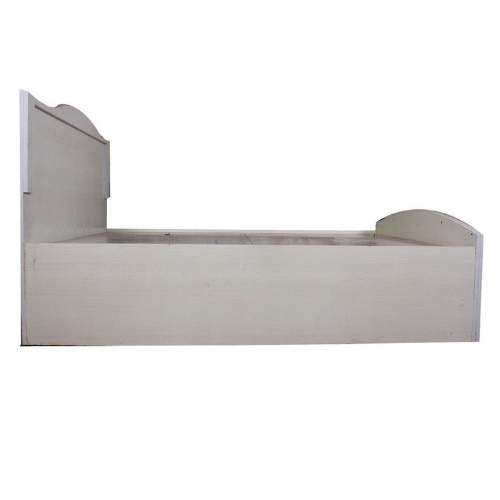 Engineered Wood Block Style Dual Colour Queen Size Bed with Storage