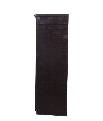 Black Brick Texture Two Door With Mirror Wardrobe