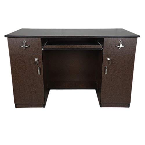 Office Home Wood Study Table in Wenge Finish (laminated , Brown )