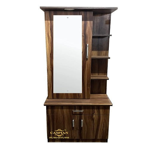 12% OFF on BLUEWUD Engineered Wood Dressing Table/Full Length Mirror with  Storage Shelf (Wenge Finish) on Amazon | PaisaWapas.com