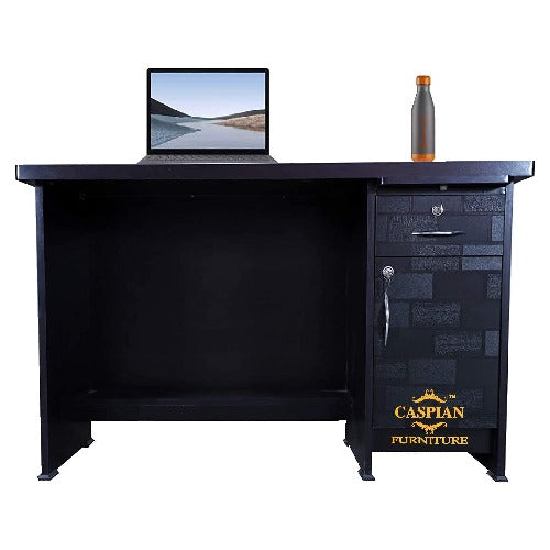 Home & Office Table/Study Table in Brick Texture with Drawer and Shelves | Work from Home Table | Size 48 x 24 x 30 inches | 4 Feets Table