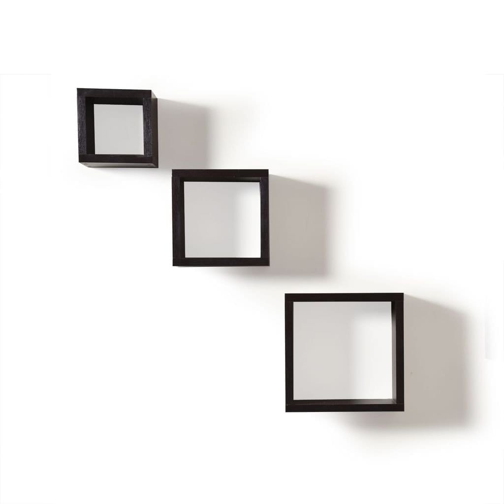 Cube Styled Floating Wall Shelves (Set of 3)