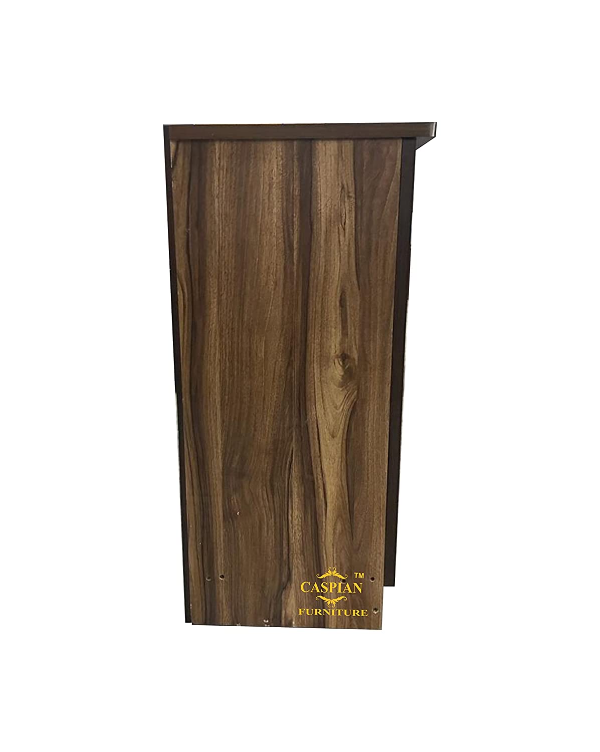 Engineered Wood Textured 2 Door Shoe Rack with 4 Shelves (Brown)