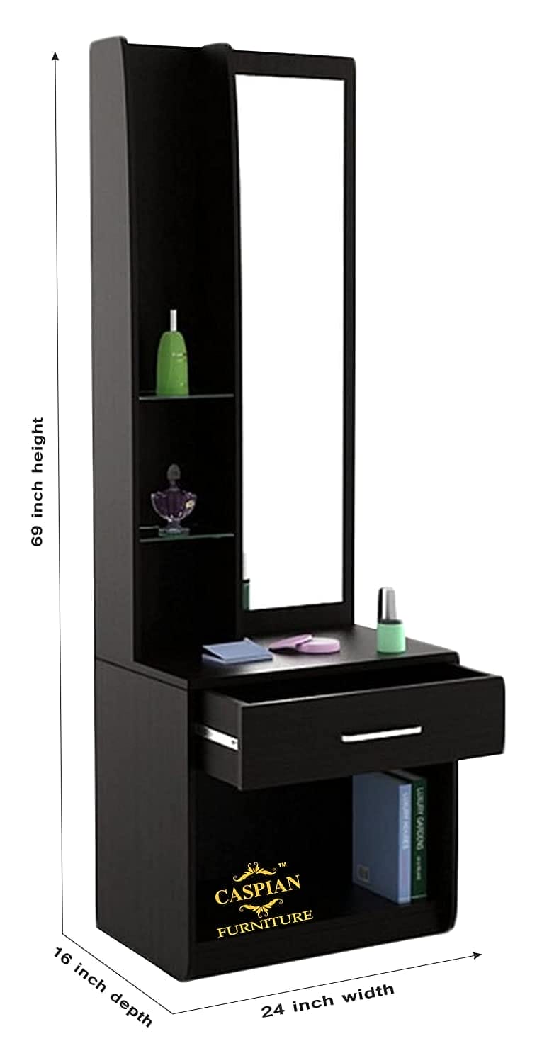 Dressing Table with 2 Shelves and 1 Drawer || Make up Table|| Organizer for Room Engineered Wood Dressing Table