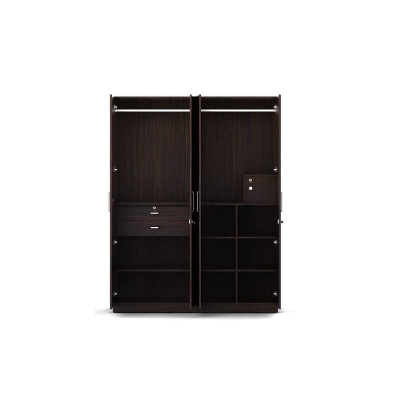 CASPIAN Furniture 4 Door Wardrobe for Living Room || Bedroom || Size in Inches (82x63x21)