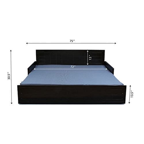 Square Textured Sofa Cum Bed (Blue)