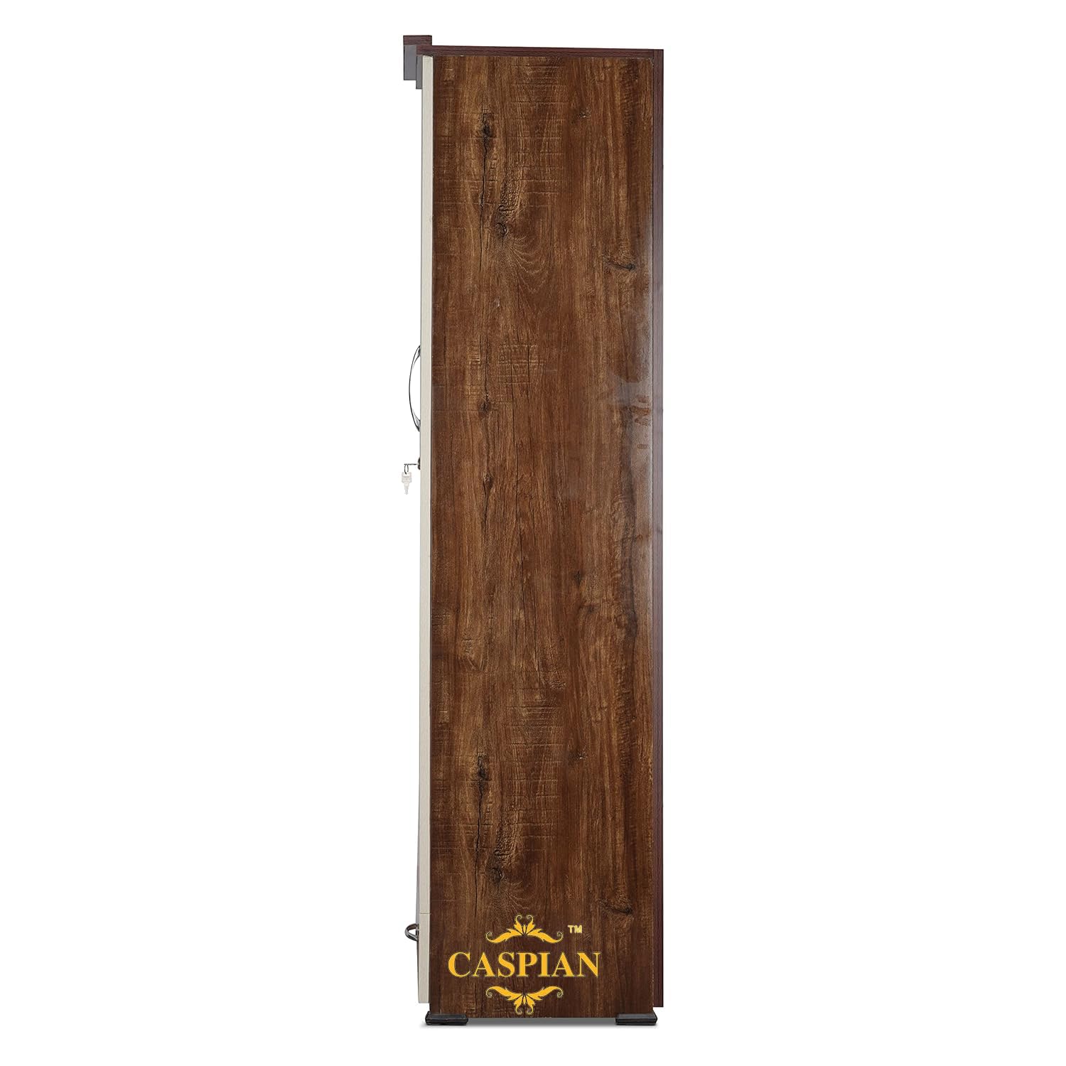 CASPIAN Engineered Wood 1 Door Wardrobe (Rainforest Dark & Light) | Pre-Assembled Furniture | Almirah/Cupboard for Bedroom Clothes Storage Organizer with 5 Shelves & 1 Drawer