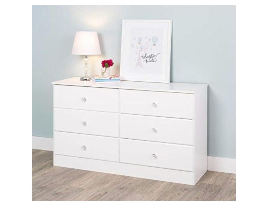 CASPIAN Wooden Chest of Drawers (White) | Multipurpose Engineered Wood Storage Organizer Furniture with 6 Drawers | Filing Cabinet for Home, Bedroom, Living Room & Office