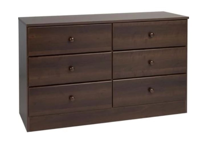CASPIAN Wooden Chest of Drawers (Rainforest Brown) | Multipurpose Engineered Wood Storage Organizer Furniture with 6 Drawers | Filing Cabinet for Home, Bedroom, Living Room & Office