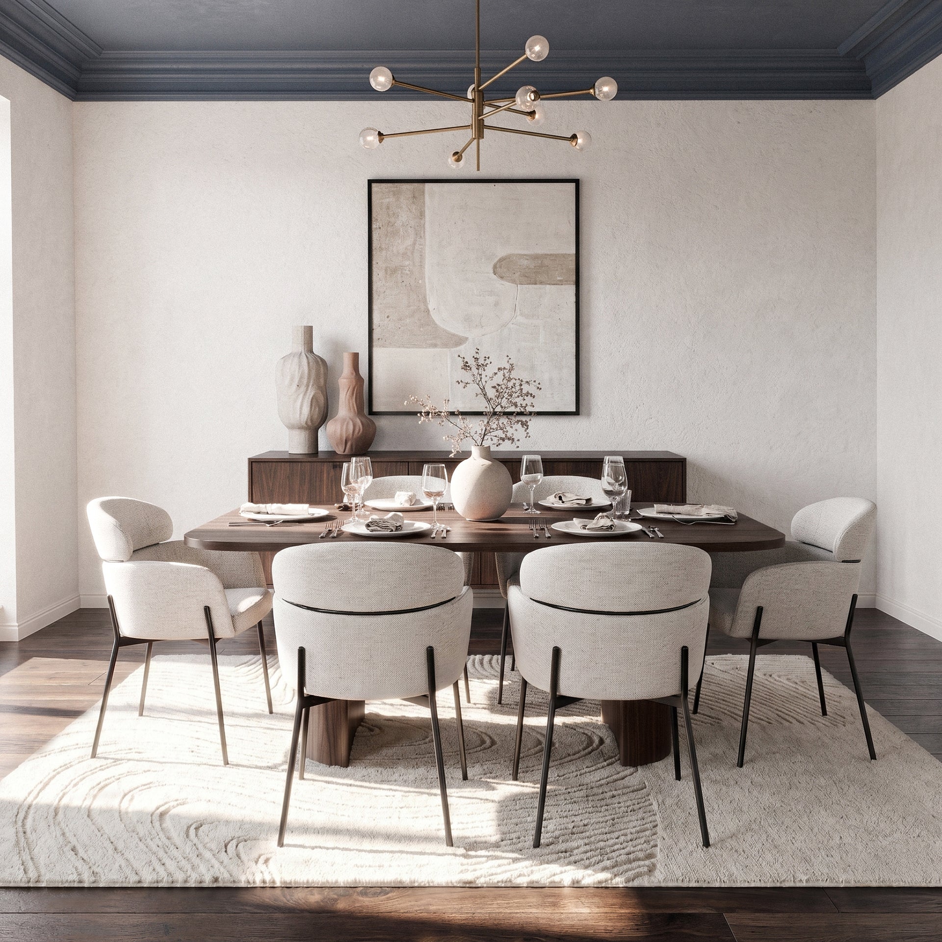 CASPIAN Premium Wooden Dining Table Set