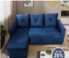 Caspian furniture L shape Sofa For Living Room