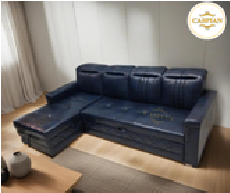 Caspian Furniture L shape Sofa Cum Bed With Storage For Living Room