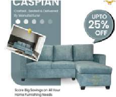 Caspian Furniture L shape Sofa For Living Room