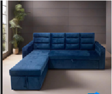 Caspian Furniture L shape Sofa Cum bed with Storage For Living Room