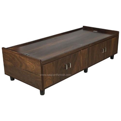 Wood Finish Single Bed with Box Storage (30 inch)
