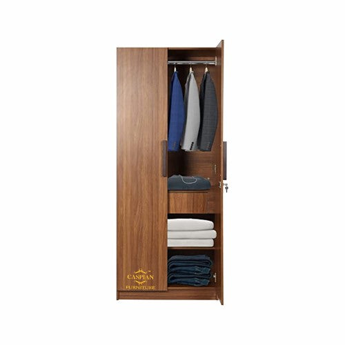 Engineered Wood Bedroom Wardrobe with Drawers, Shelves and Hanging Space for Clothes || Wooden Cupboard || Home Storage 2 Door Almirah