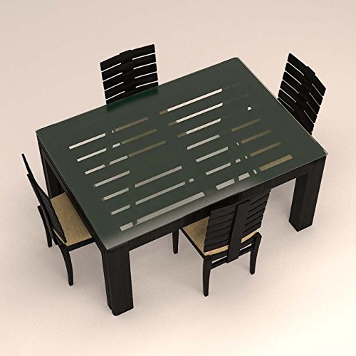 Fishboned Styled Glass Dinning Set with 4 Seaters