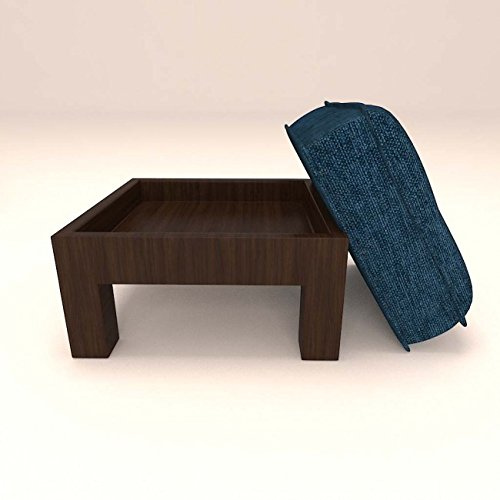 Centre Table with 2 Stools and Blue Cushions