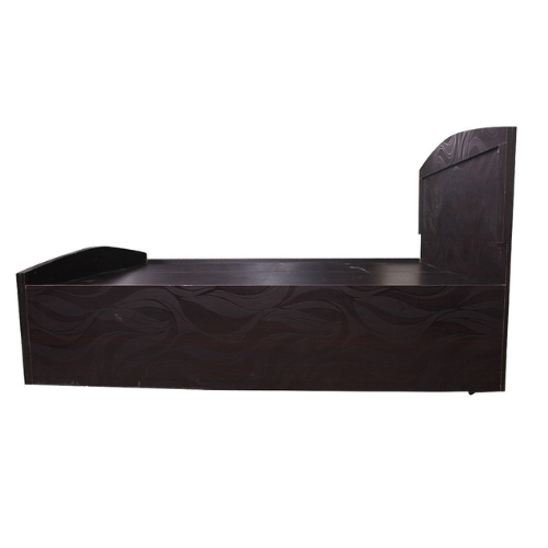 Black King Size Textured Bed with Storage